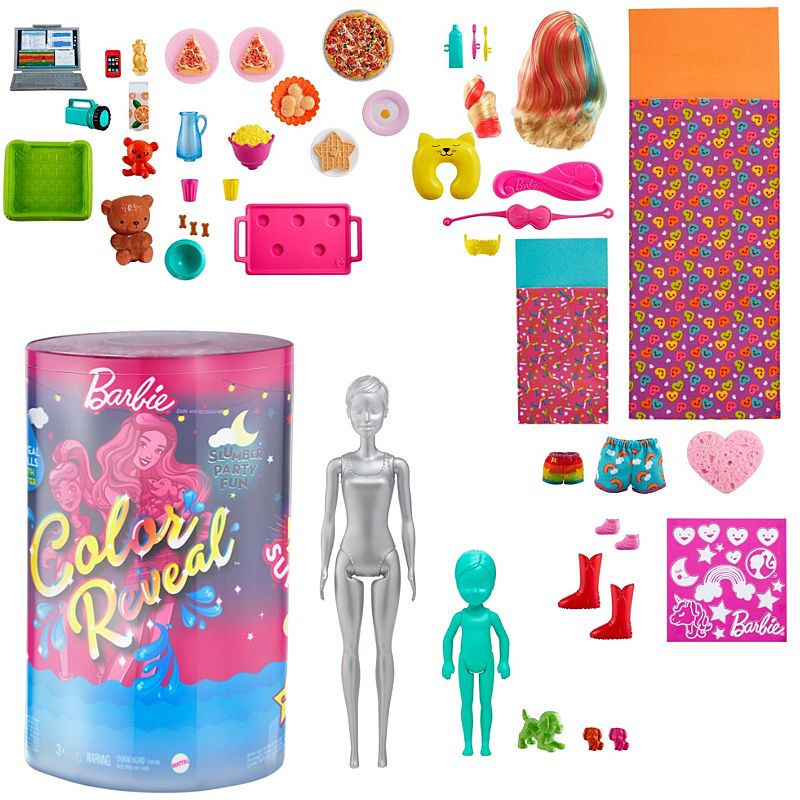 Barbie Color Reveal Slumber Party Fun Set