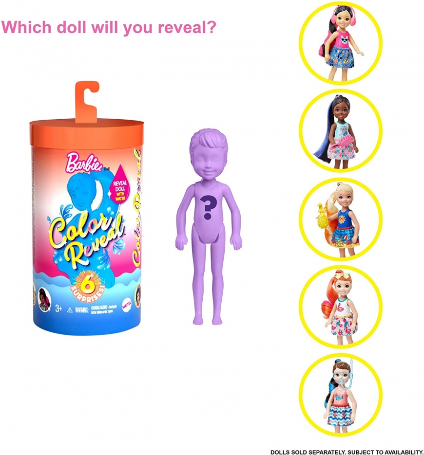 Barbie Color Reveal Chelsea series 2 dolls