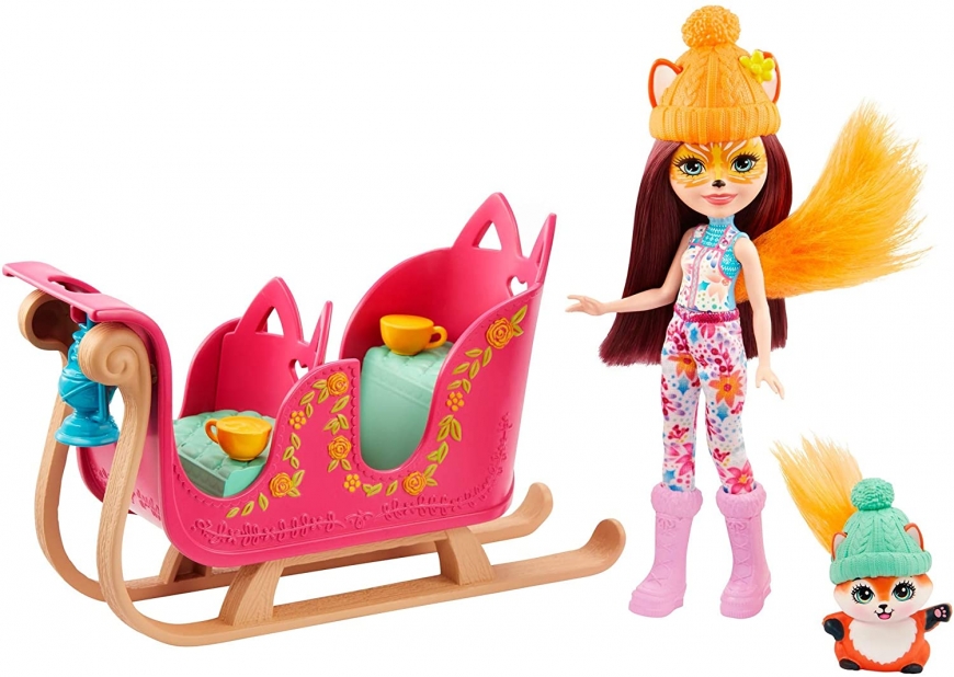 Enchantimals Snowtastic Sled Set with Felicity Fox