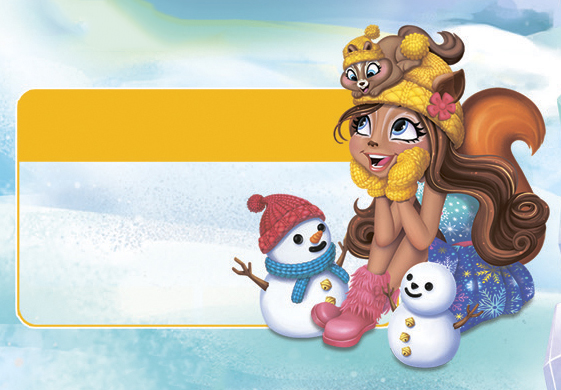 Enchantimals Snowman Sharlotte Squirrel and Walnut