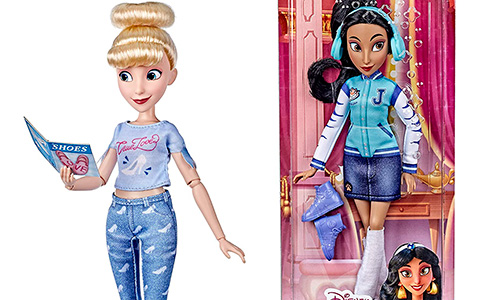 New Disney Princess Comfy Squad Jasmine, Aurora and Cinderella dolls
