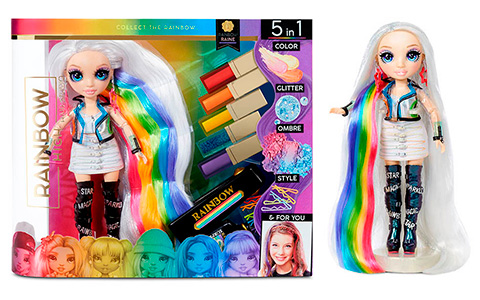 Rainbow High Hair Studio with exclusive Amaya Raine doll