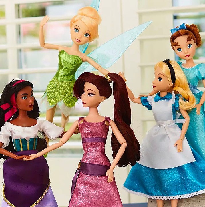 New Classic Disney Store dolls: Esmeralda, Megara, Alice, Wendy and Tinker ...