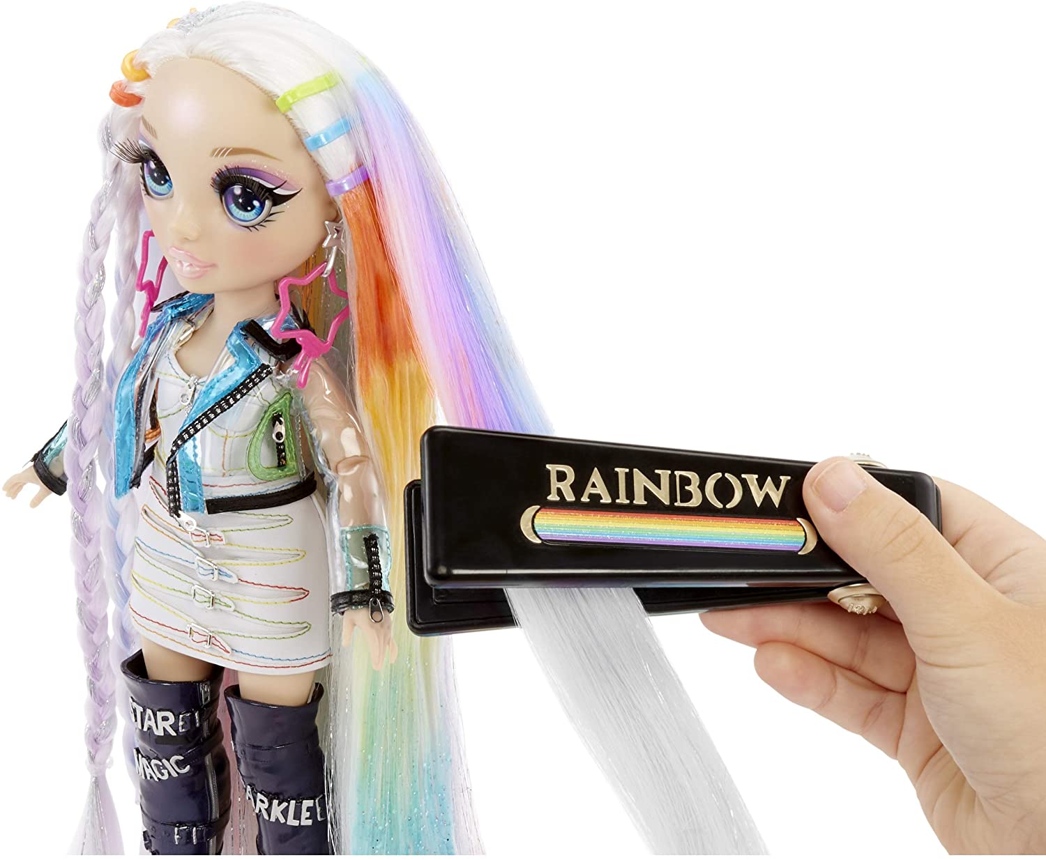 Amaya Raine 5/1 Doll Color Glitter Ombre Style Details about   Rainbow High Doll Hair St #10