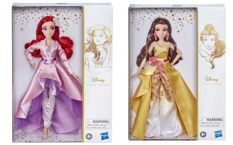 Disney Princess Style Series new Belle and Ariel dolls in elegant pants