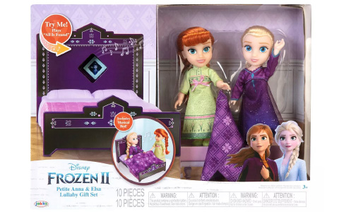Disney Frozen 2 Petite Anna and Elsa Lullaby Gift Set with 2 dolls