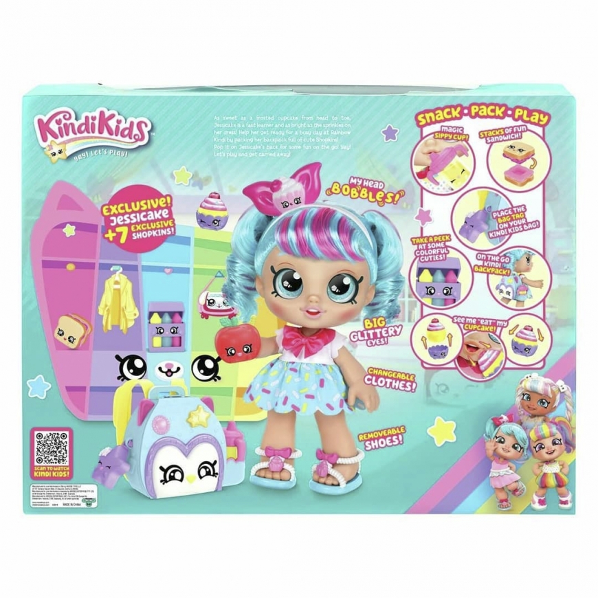 Kindi Kids Fun Back to School set with Jessicake doll