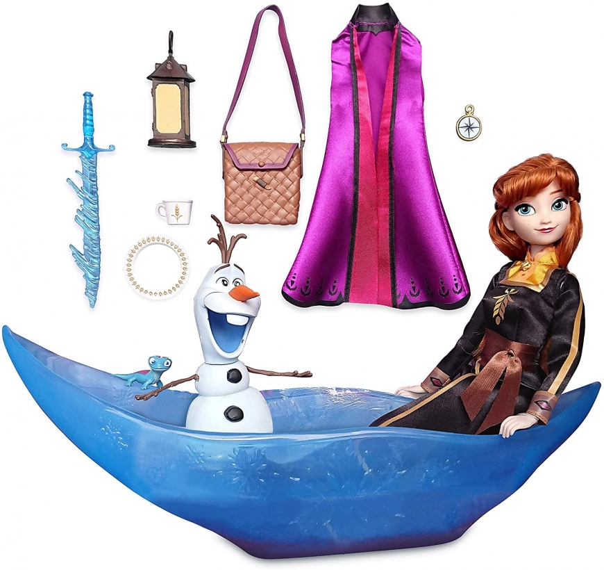 Disney Store Frozen 2 doll Anna with boat