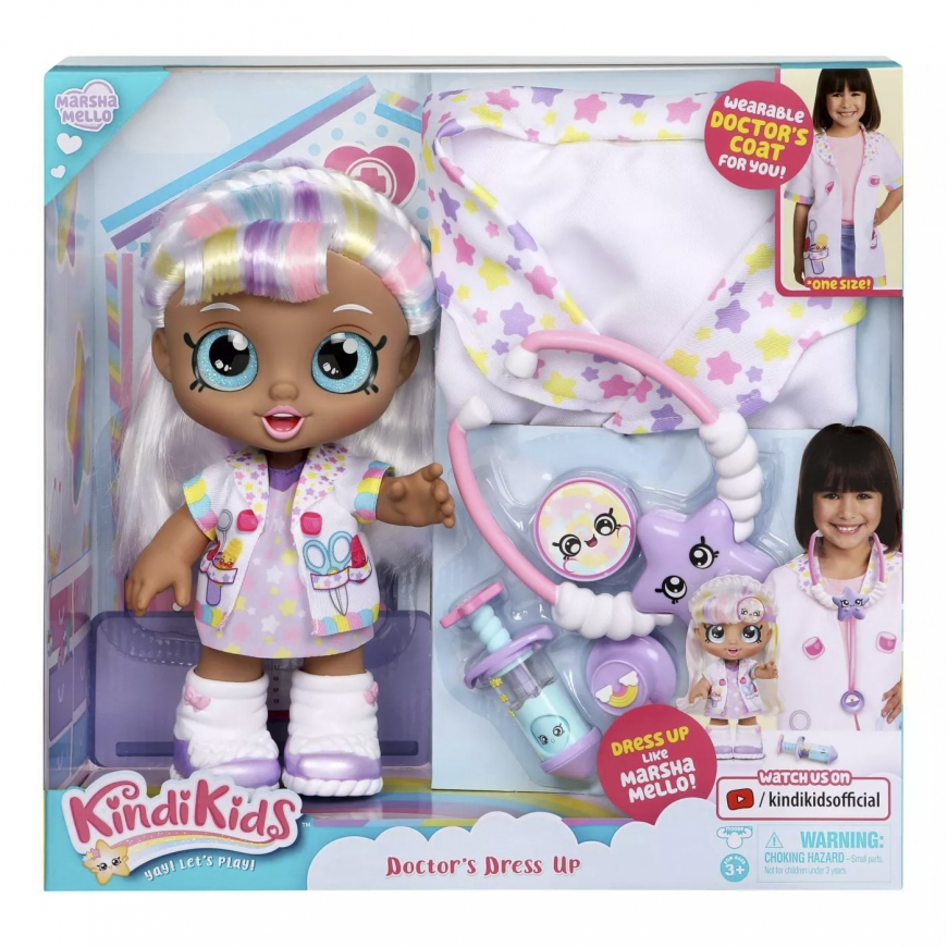 Kindi Kids Marsha Mellow Dress Up Doctor Coat doll