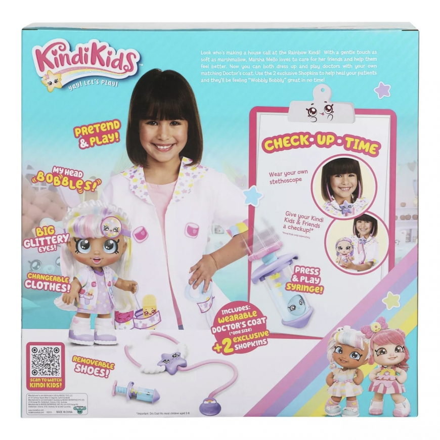 Kindi Kids Marsha Mellow Dress Up Doctor Coat doll