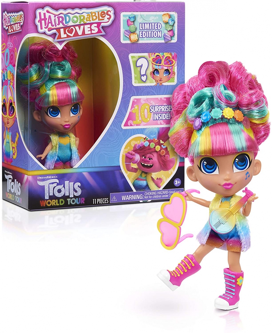 Limited Edition Hairdorables Loves Trolls World Tour doll