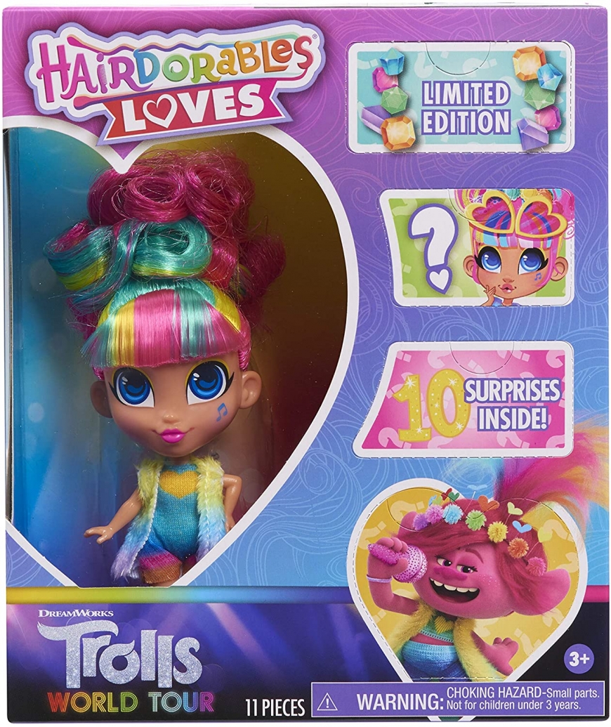 Limited Edition Hairdorables Loves Trolls World Tour doll