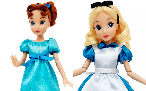 New Disney Store classic dolls Esmeralda, Megara, Alice, Wendy and Tinker Bell are available now