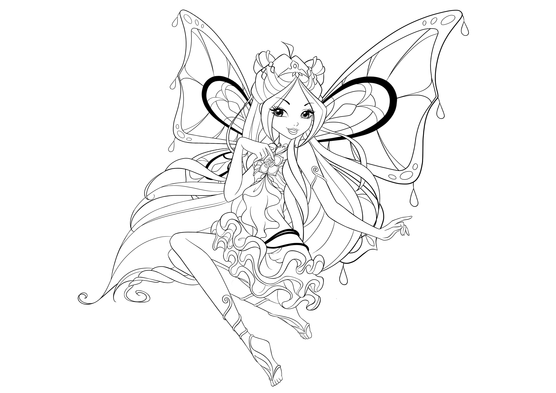 Winx Club season 8 Enchantix coloring pages - YouLoveIt.com