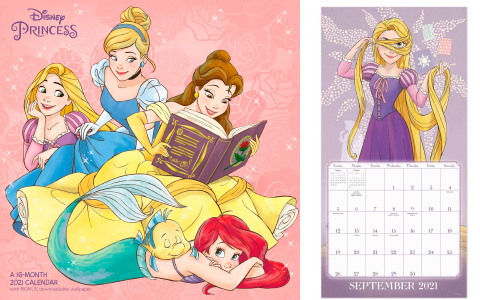 Disney Princess new monthly wall Calendar 2021