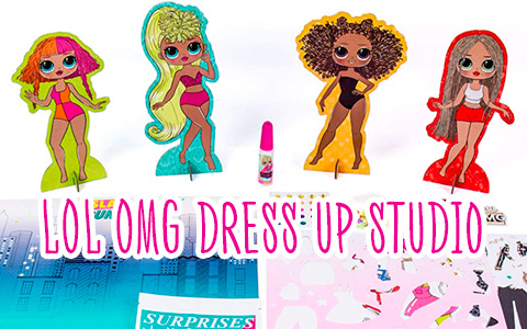 LOL OMG Dress up studio with 4 paper dolls