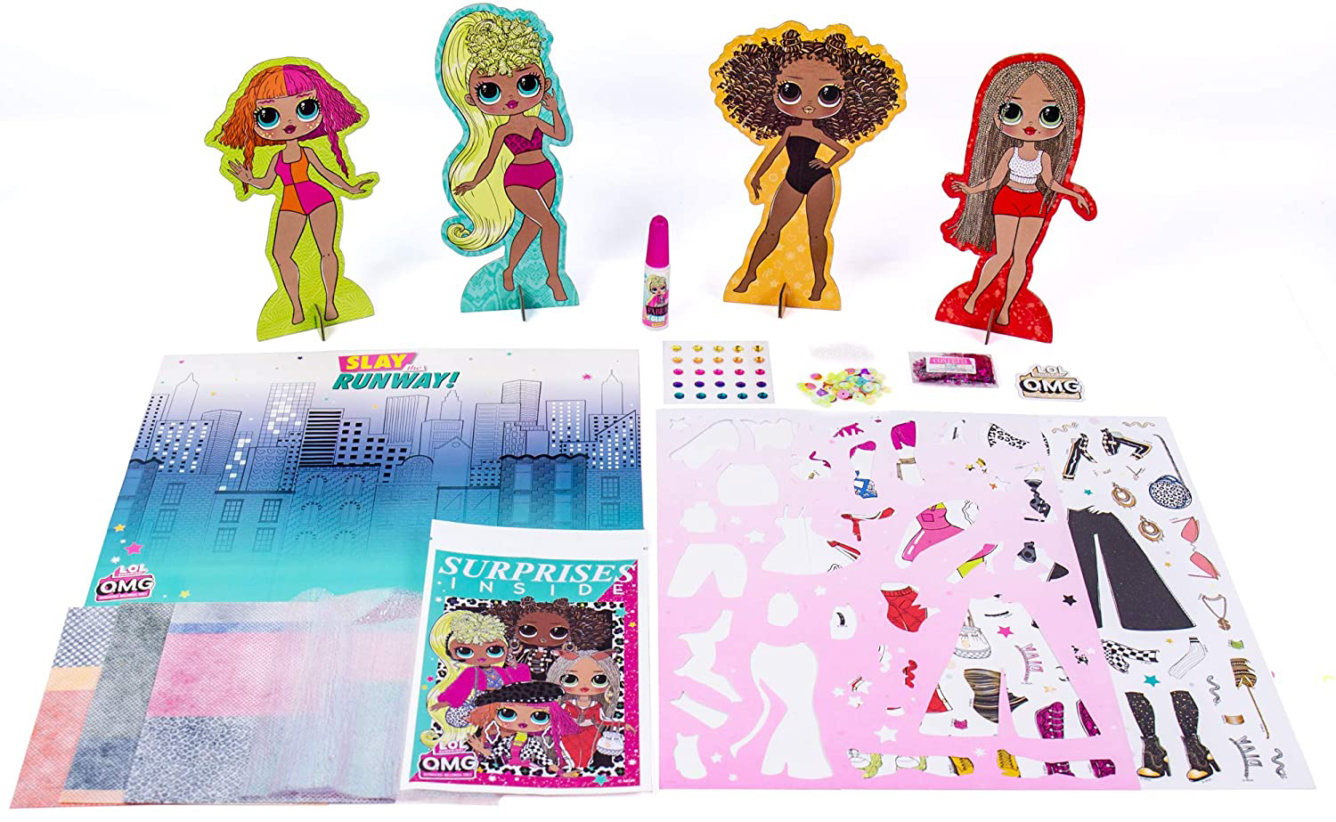 LOL OMG Dress up studio with 4 paper dolls - YouLoveIt.com