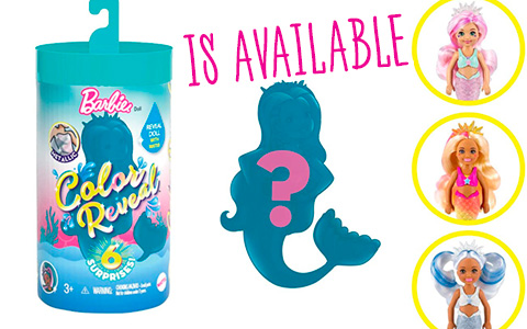 Barbie Chelsea Mermaid Color Reveal is available for preorder