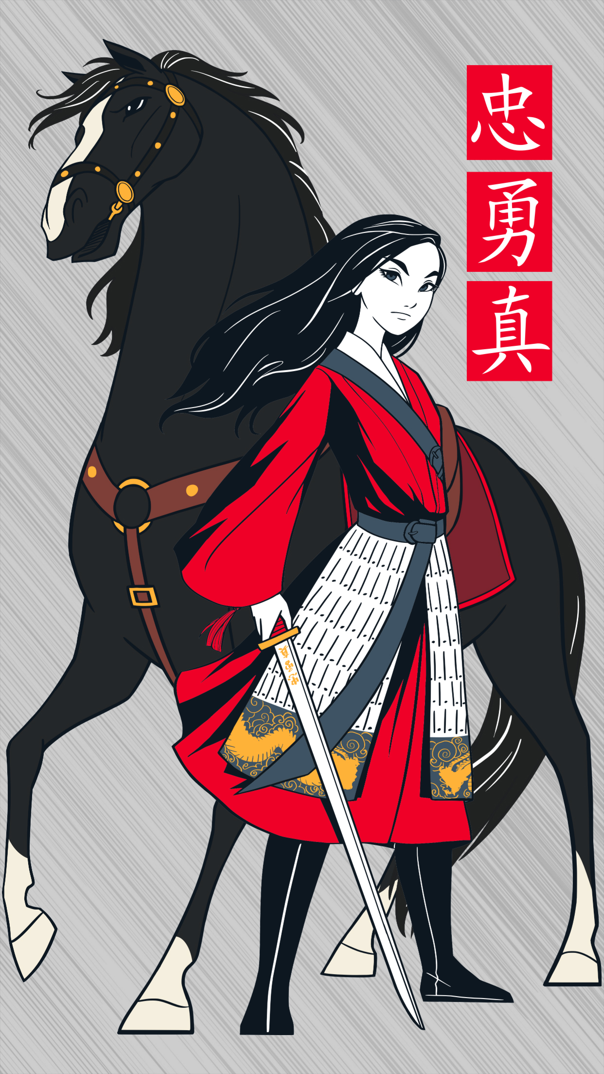 Phone wallpapers: Disney Mulan Live Action 2020 anime illustration style -  