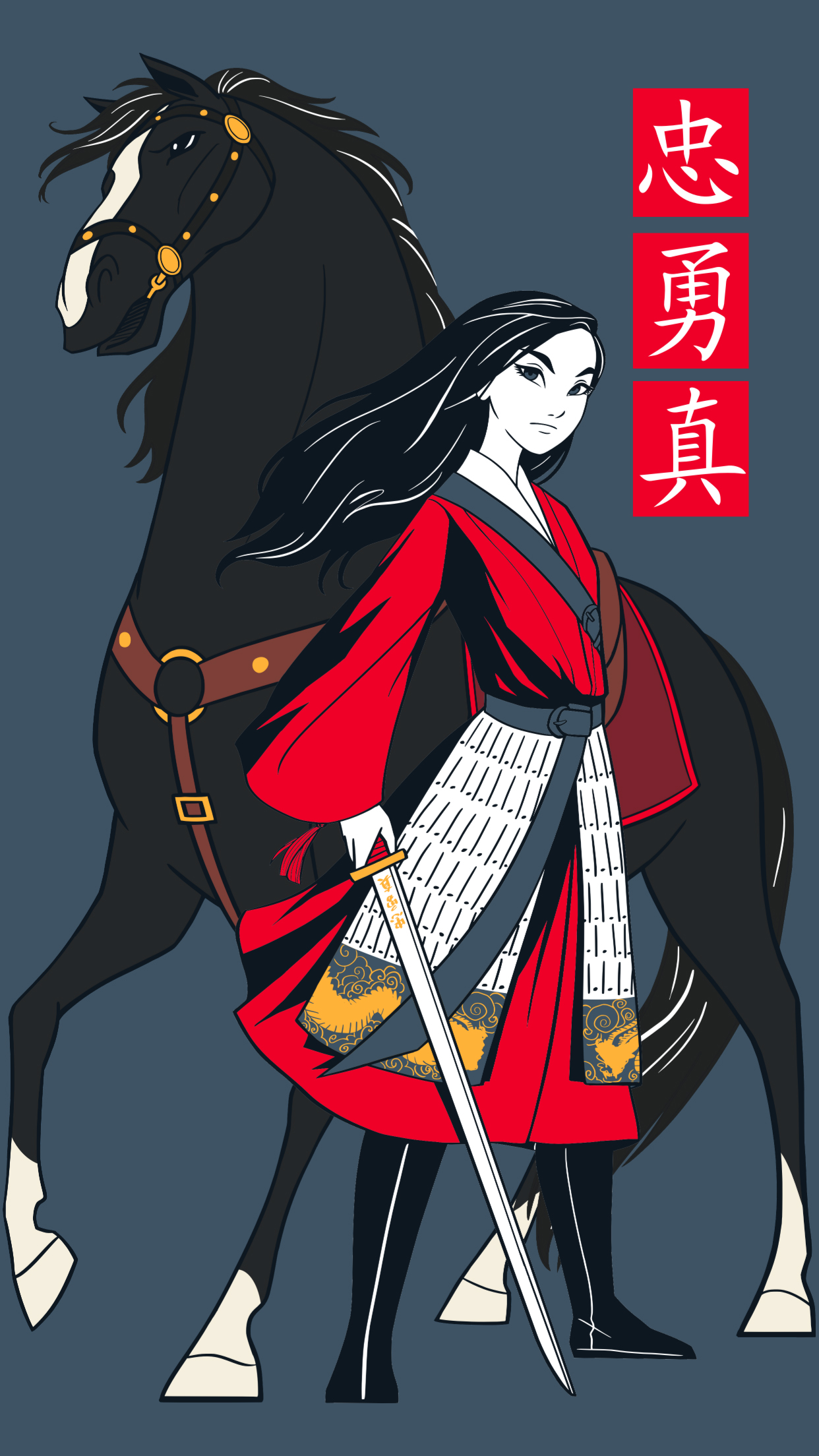 Phone wallpapers: Disney Mulan Live Action 2020 anime illustration style -  