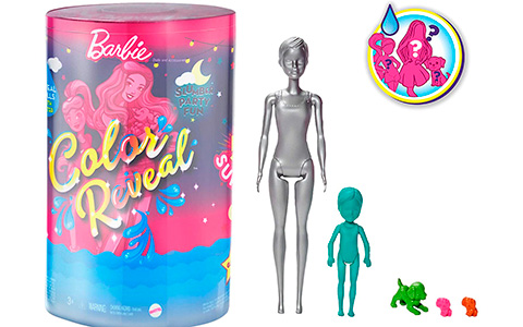 Barbie Color Reveal Slumber Party Fun Set, 50+ Surprises