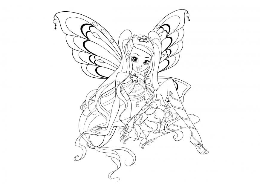 Winx Club season 8 enchantix  Stella coloring page