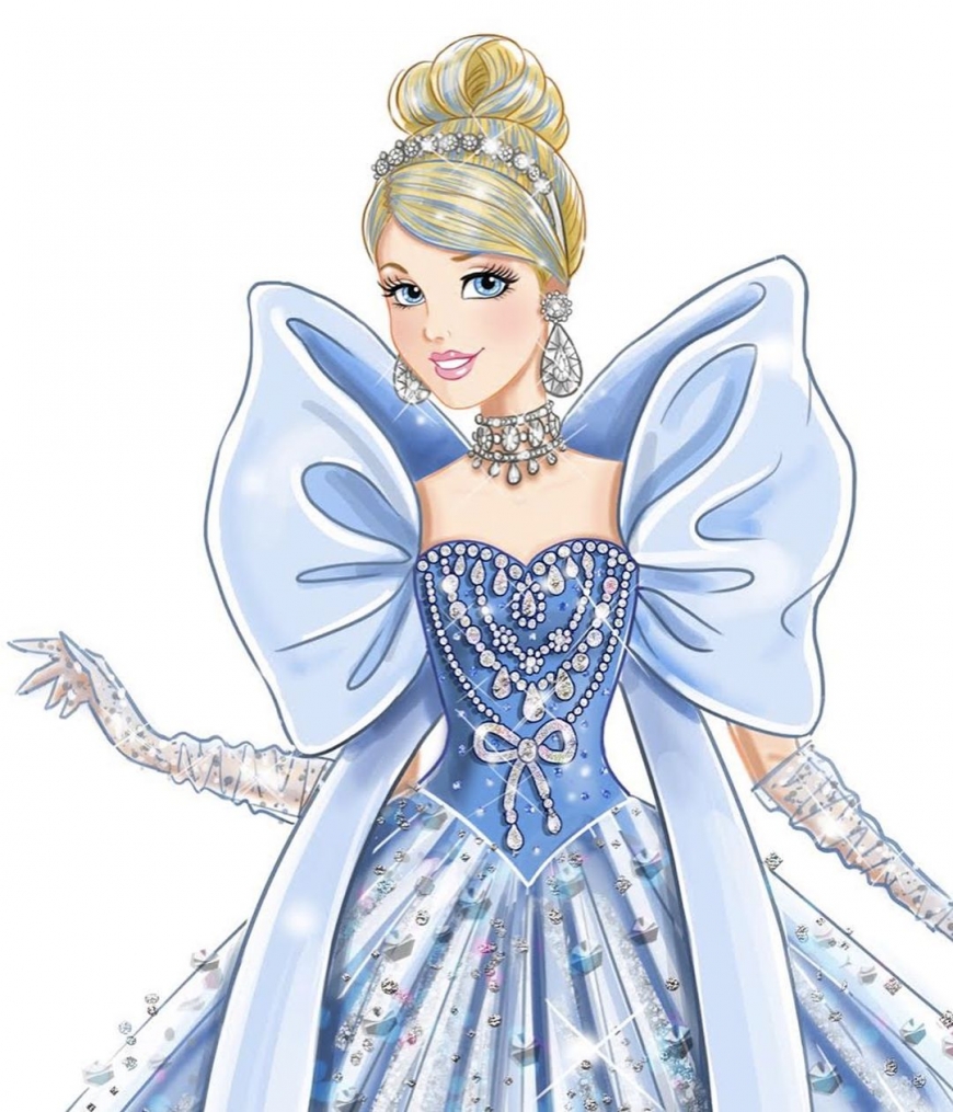 Disney Princess Style Series Holiday Style Cinderella concept art