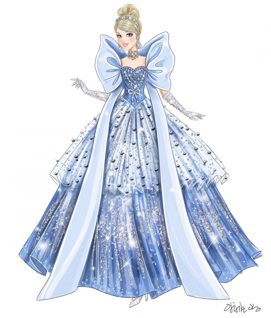 Disney Princess Style Series Holiday Style Cinderella concept art