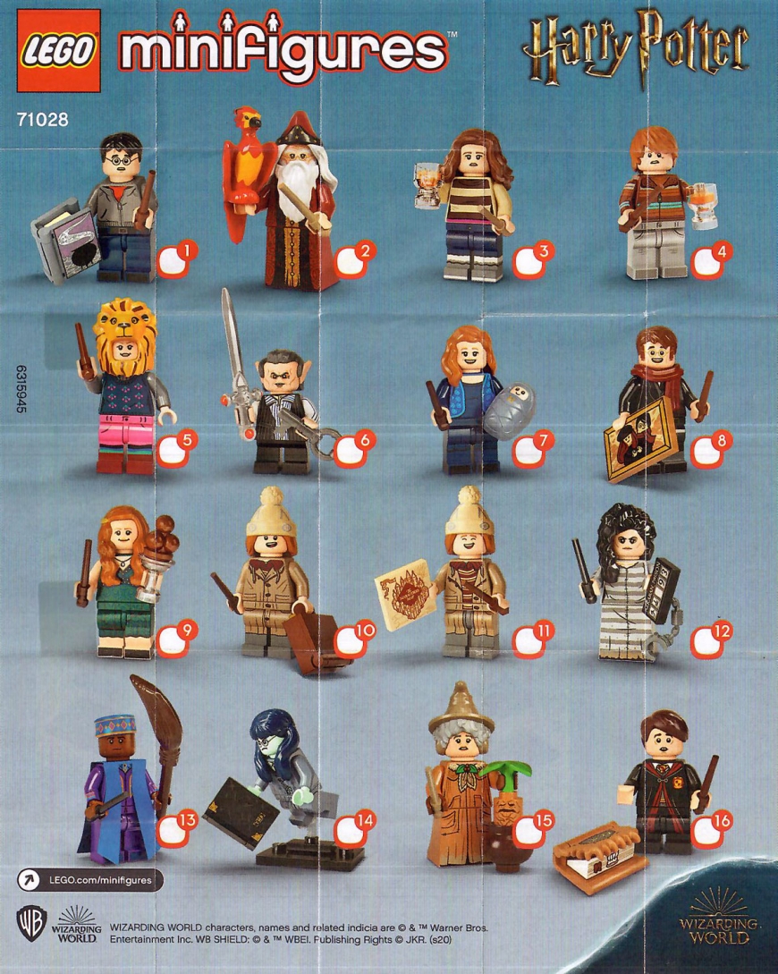 LEGO Harry Potter Minifigures Series 2 checklist
