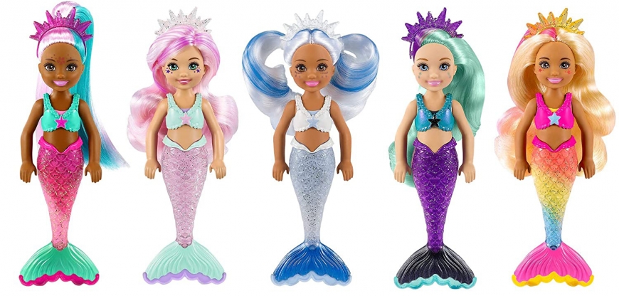 Barbie Color Reveal Mermaid Chelsea dolls