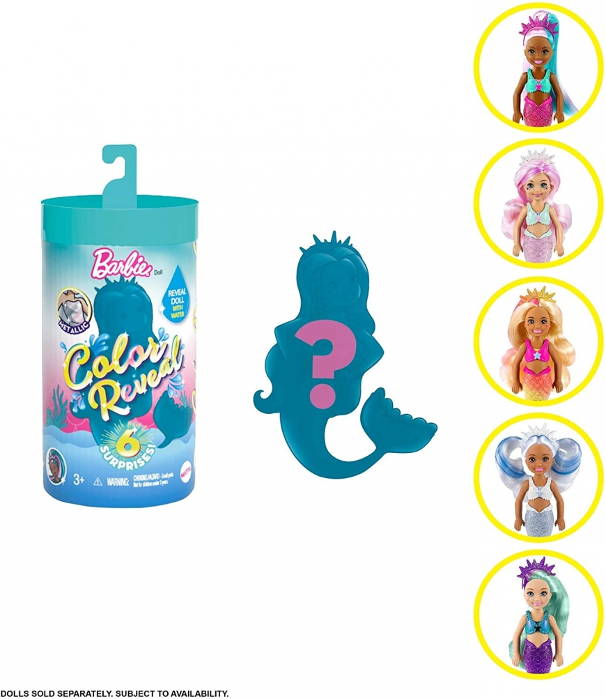 Barbie Color Reveal Mermaid Chelsea dolls