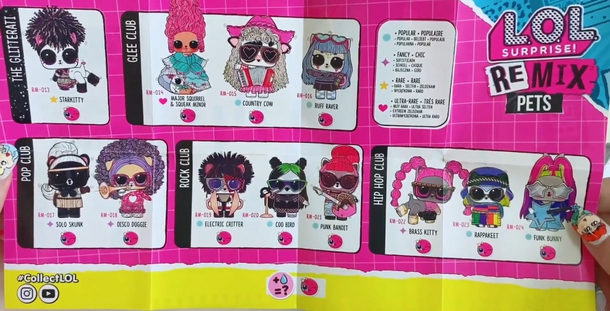 LOL Surprise Remix Pets checklist