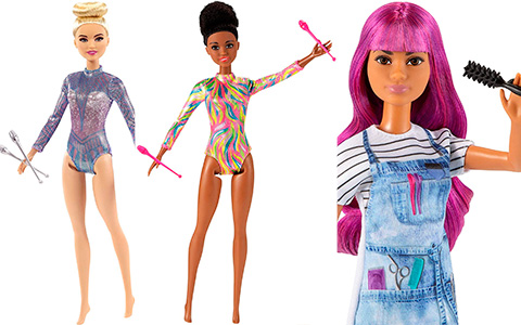 New budget playline Barbie dolls for 2020: Salon Stylist, Rhythmic Gymnast, Nurse and Pasta Chef