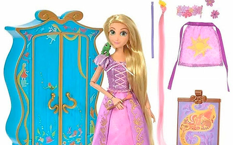 Rapunzel Disney Store Wadrobe Vanity Playset