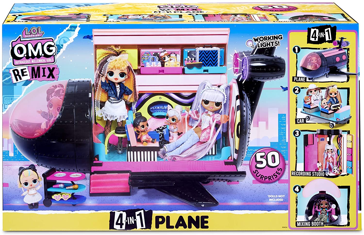 LOL Surprise OMG Remix Party Plane - 4 in 1 - YouLoveIt.com