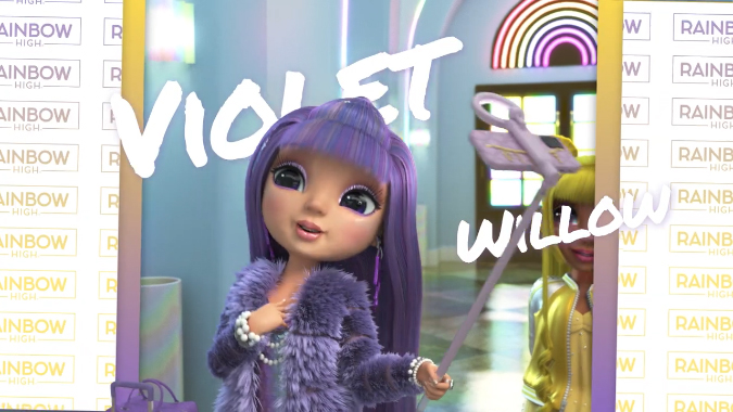 Pictures of animated Rainbow High Violet Willow