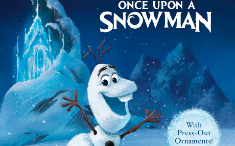 Once Upon a Snowman book with Frozen press-out ornaments