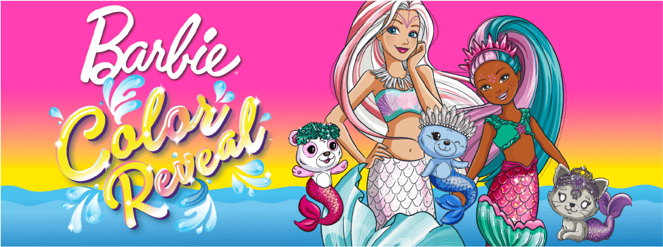 Barbie Color Reveal Mermaid Series Barbie Chelsea and Mer Pets