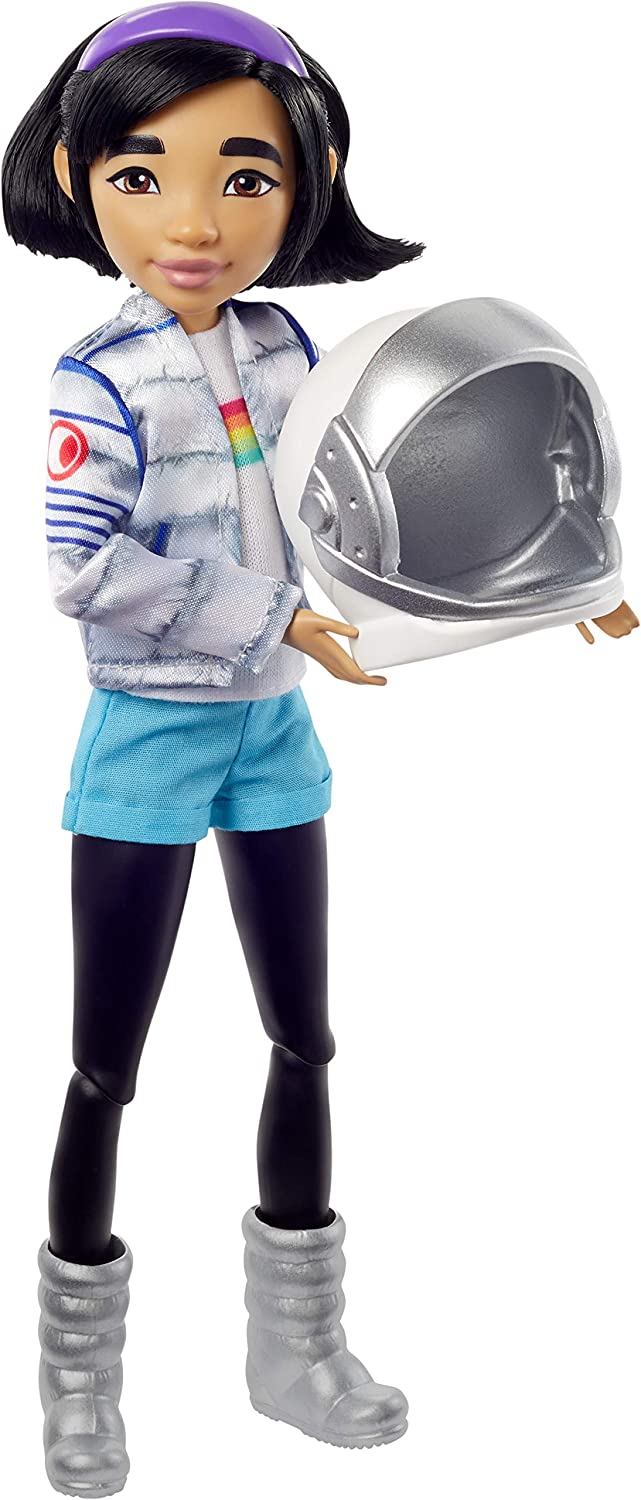 Over The Moon Fei Fei in a helmet Doll with Accessories and Gobi