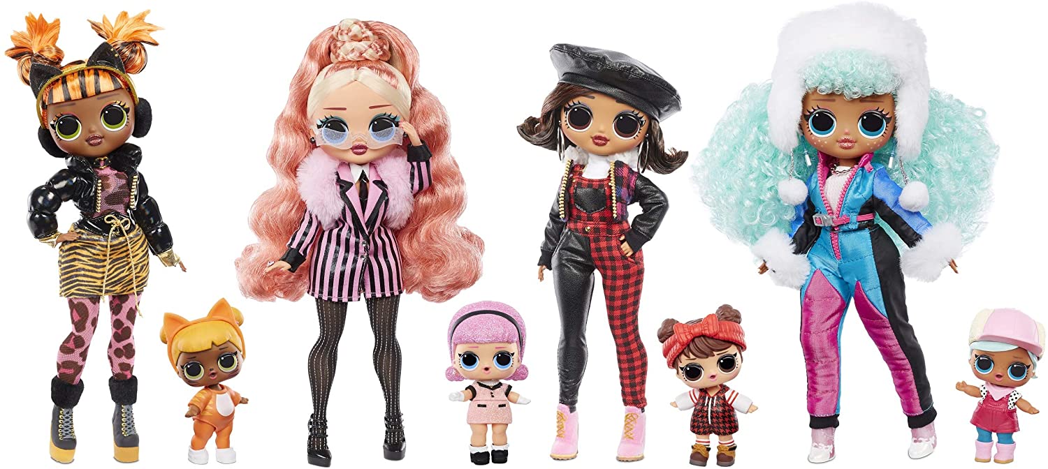 LOL OMG Winter Chill dolls - Big Wig, Icy Gurl, Missy Meow, Camp Cutie