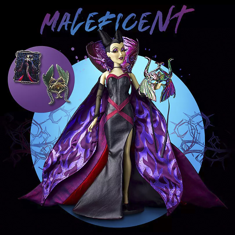 Limited Edition Disney Villains Designer Midnight Masquerade Maleficent with pins