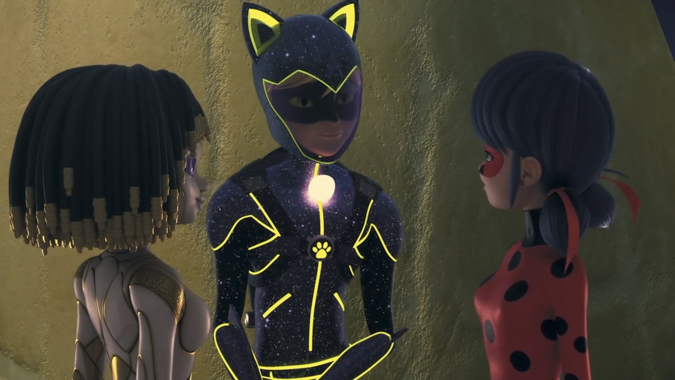 Miraculous Ladybug and Cat Noir space powers Cosmo Bug and Astro Cat