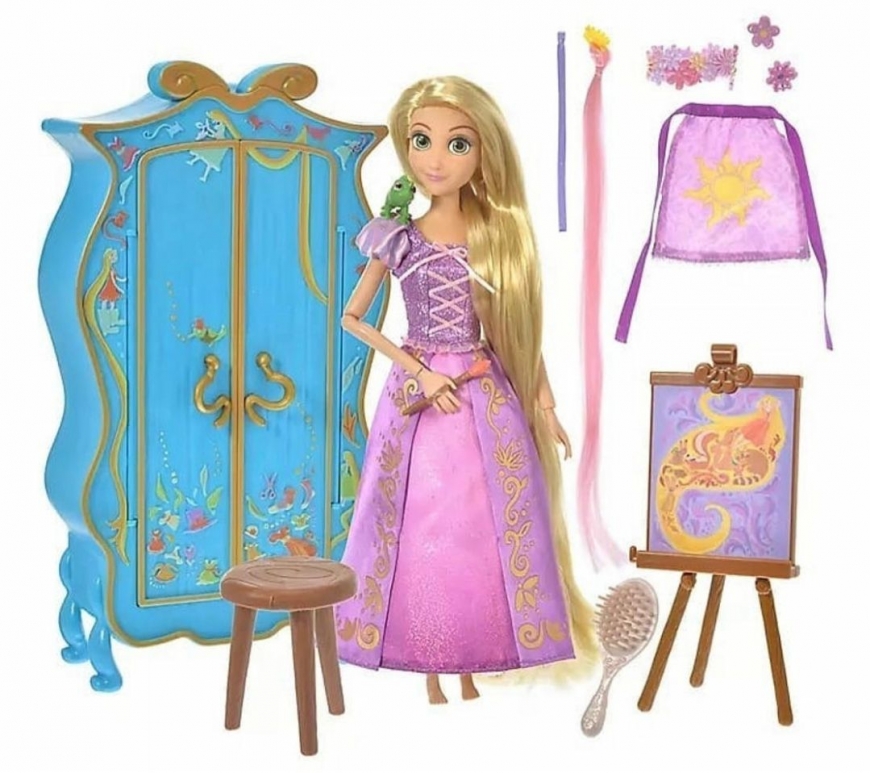 Rapunzel Disney Store Wadrobe Vanity Playset