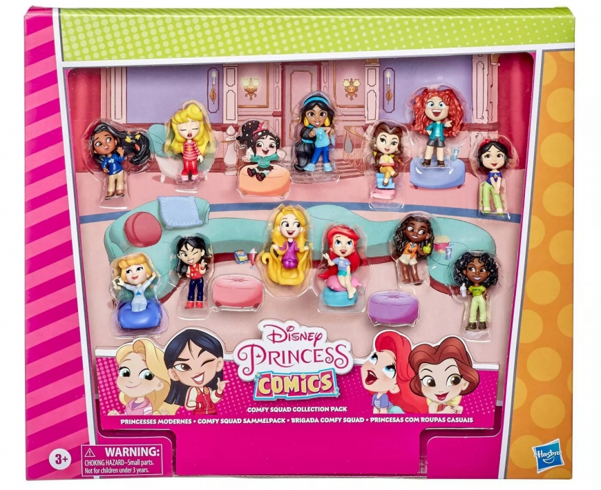 Disney Princess Comics Minis Comfy Squad Collection Pack with 12 dolls
