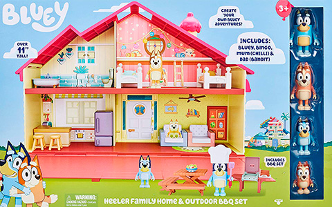 Bluey Mega toy house with 4 figures