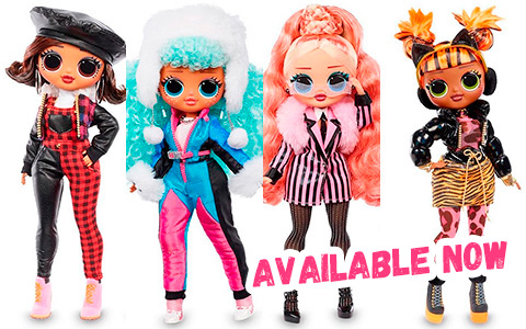 LOL OMG Winter Chill dolls - Big Wig, Icy Gurl, Missy Meow, Camp Cutie