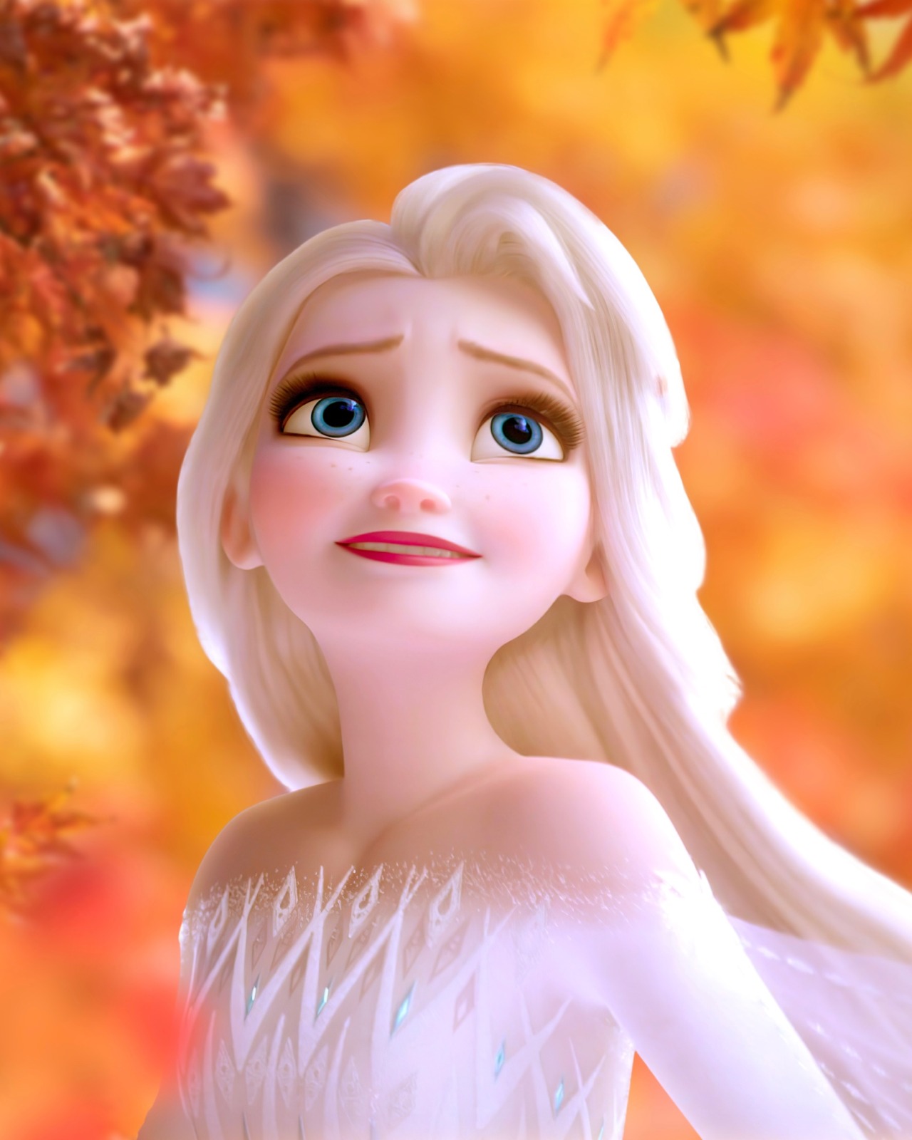 Frozen 2 fall wallpapers with autumn leaves 