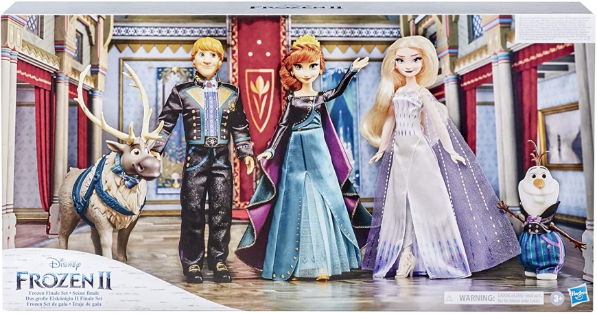 Frozen 2 Finale Set, with Anna, Elsa, Kristoff, Olaf and Sven dolls in new outfits