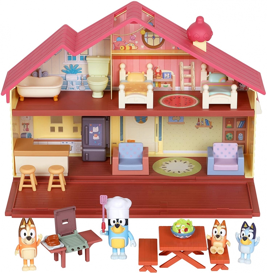 Bluey Mega toy house with 4 figures