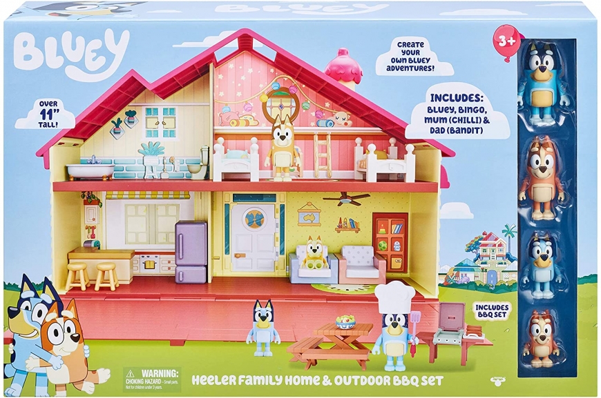 Bluey Mega toy house with 4 figures